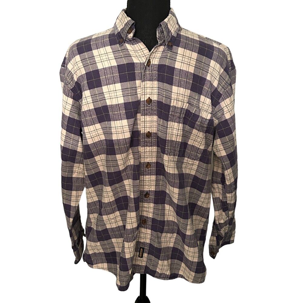John Rich and Bros. Woolrich Gray Long Sleeve Medium Flannel Shirt Men's Medium